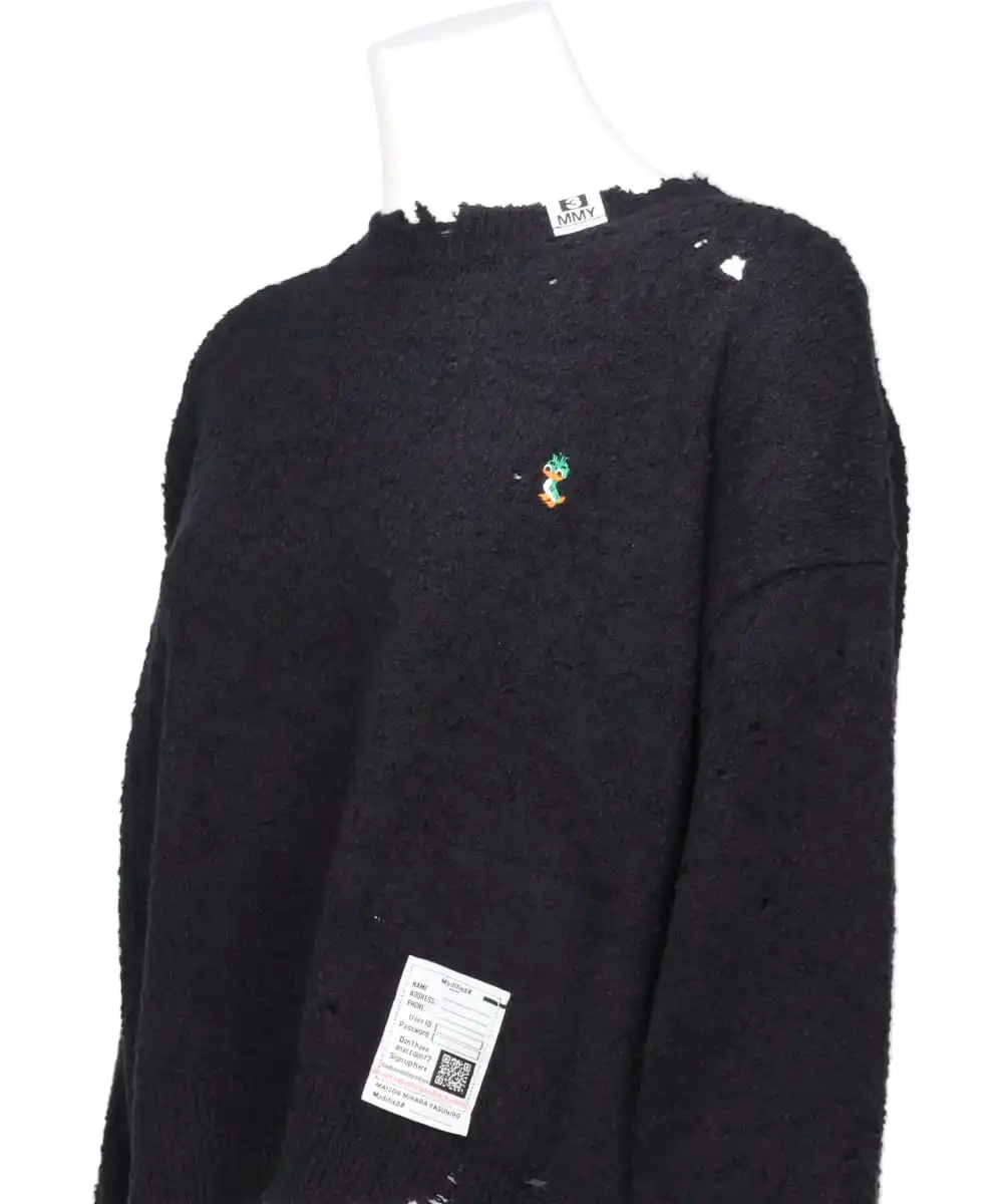 DISTRSSED KNIT PULLOVER