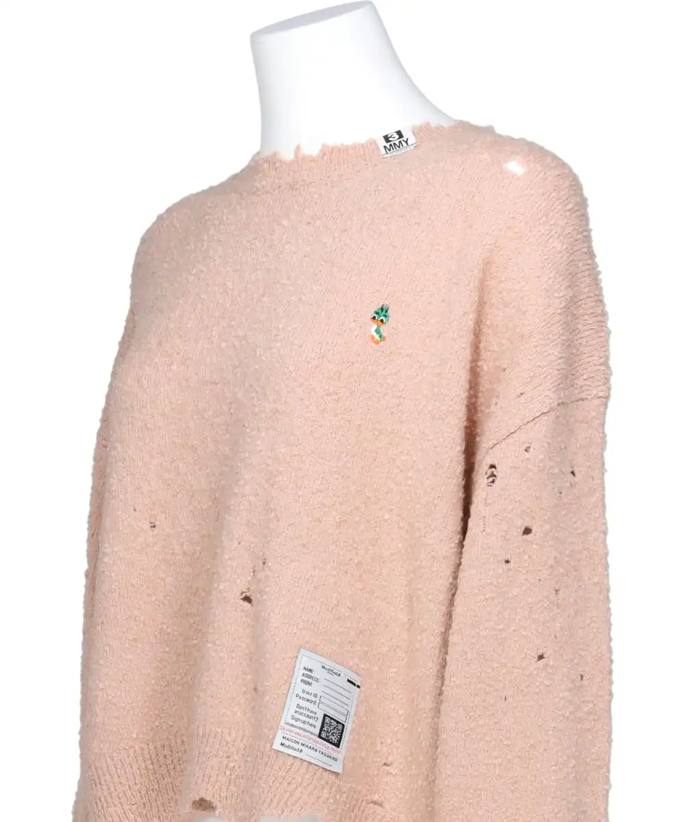 DISTRSSED KNIT PULLOVER