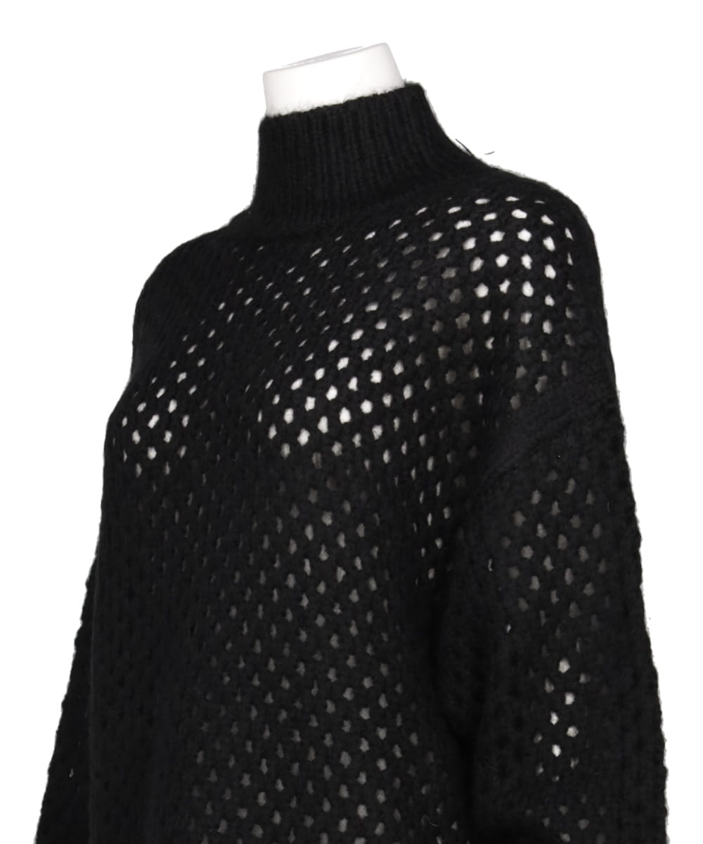 DOT MESH MOHAIR OVER KNIT TOPS