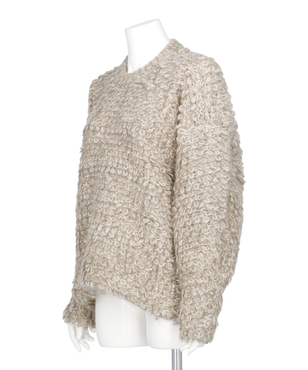 MIX LOOP MOHAIR KNIT TOPS