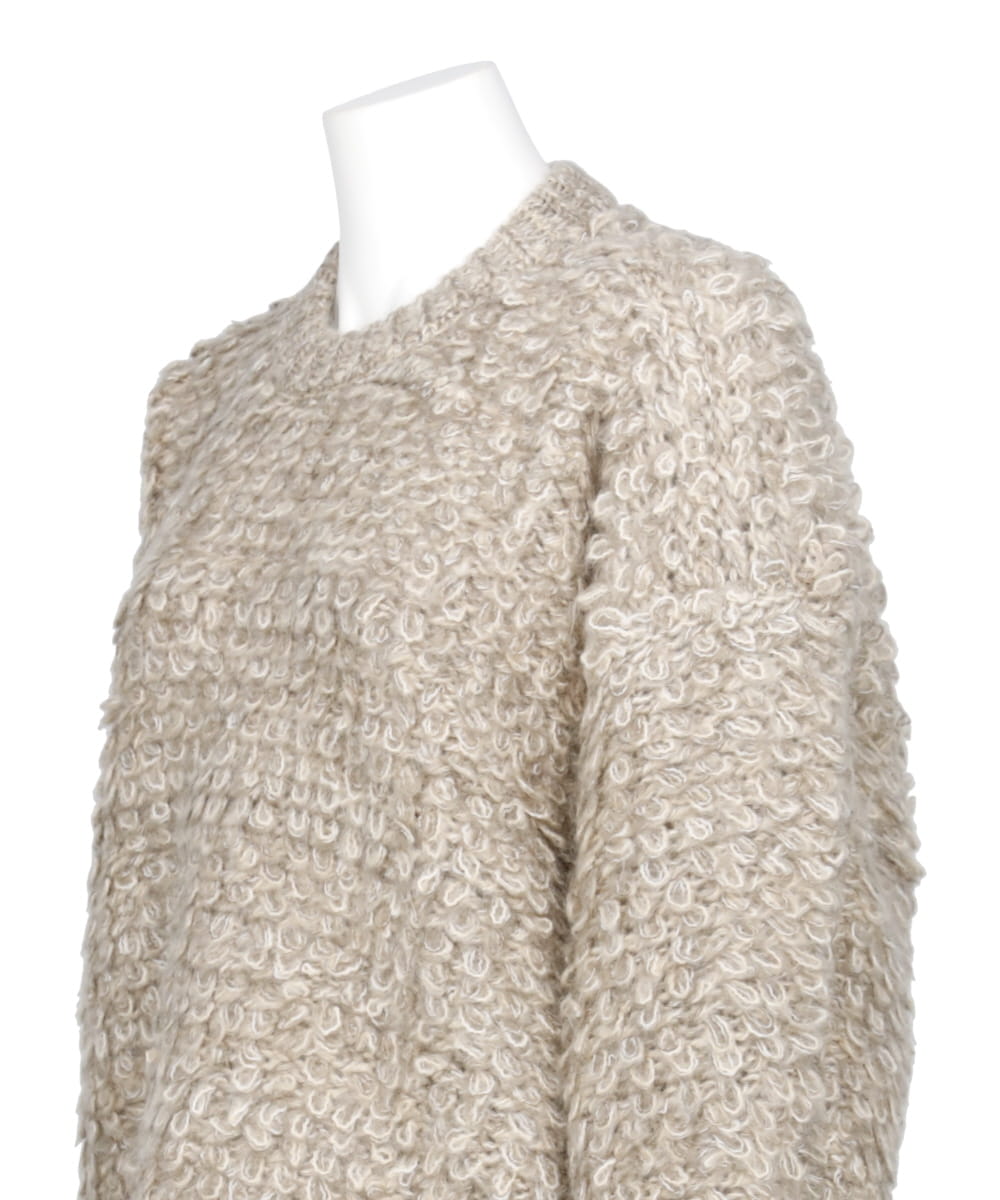 MIX LOOP MOHAIR KNIT TOPS