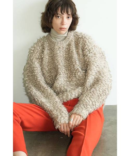 MIX LOOP MOHAIR KNIT TOPS