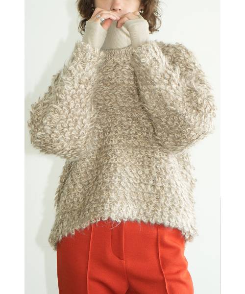 MIX LOOP MOHAIR KNIT TOPS