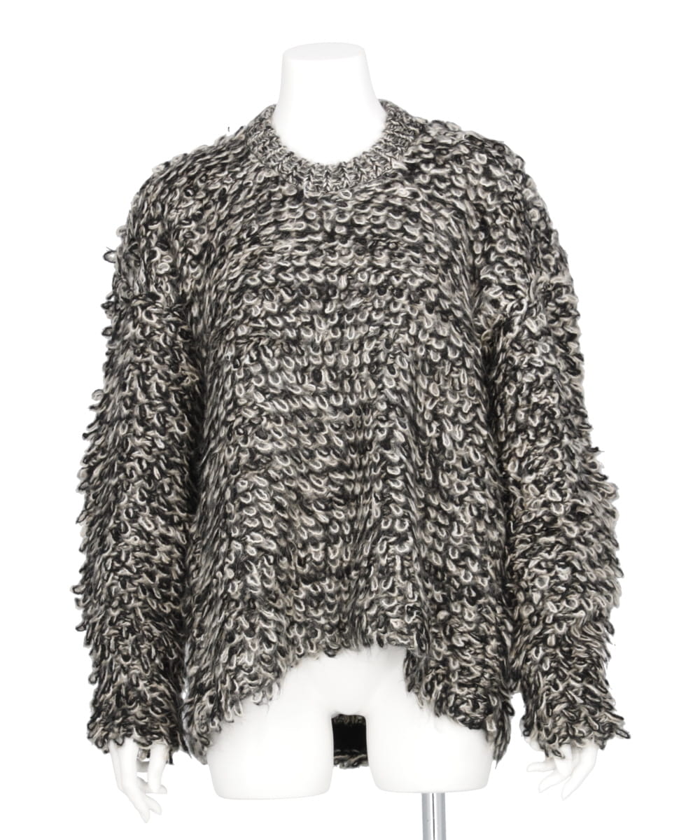 MIX LOOP MOHAIR KNIT TOPS