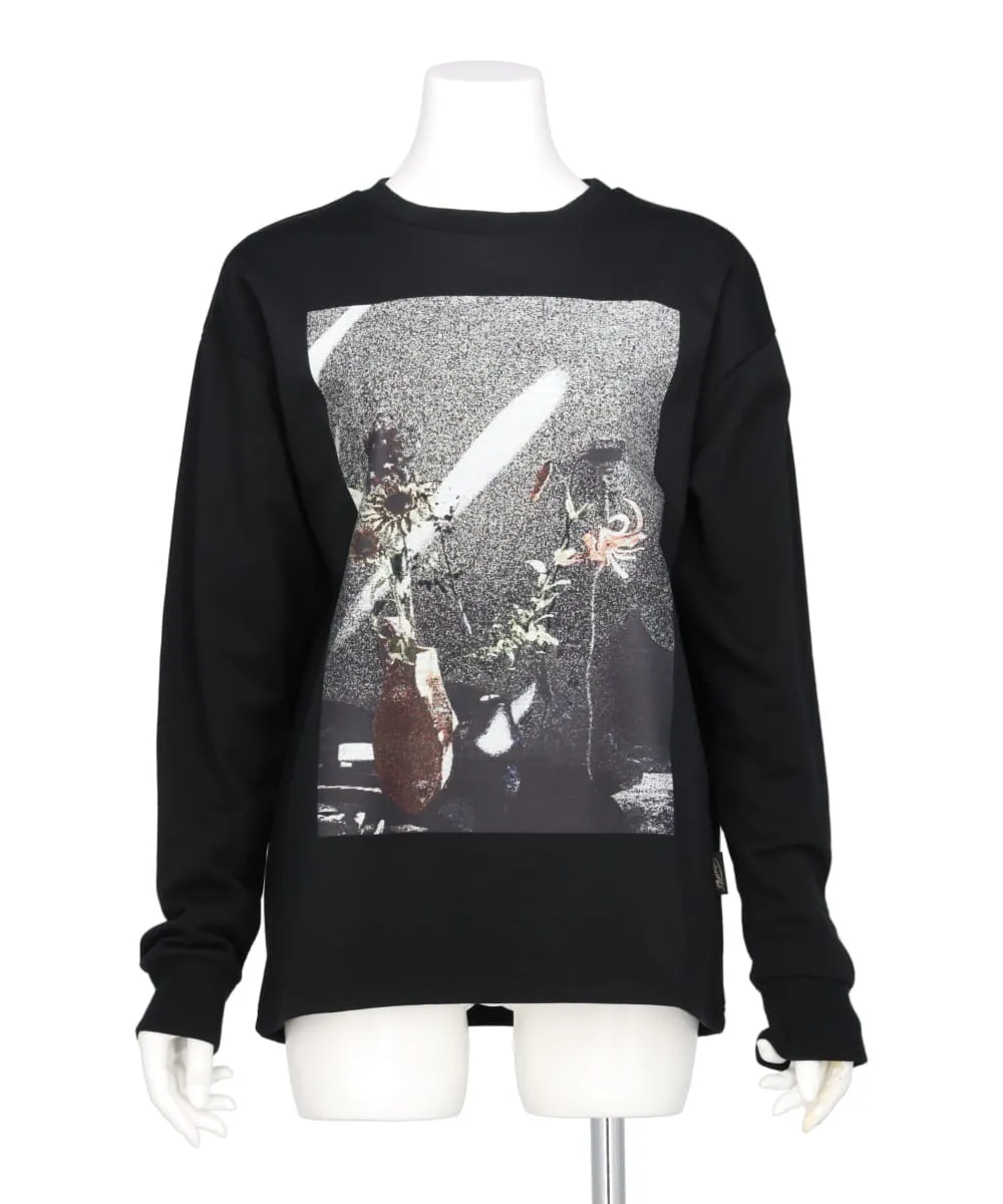 LONG-SLEEVED PRINT SWEAT T-SHIRT