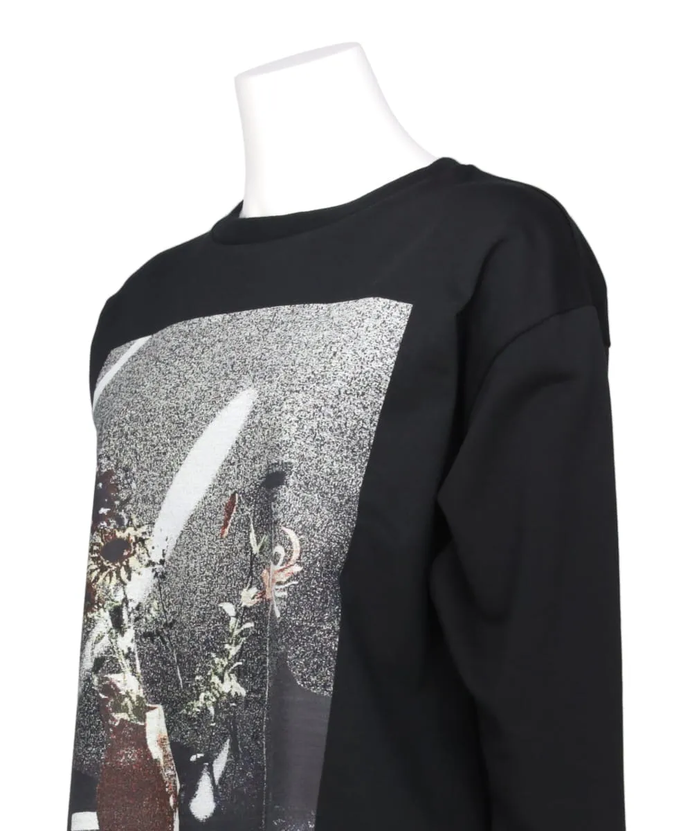 LONG-SLEEVED PRINT SWEAT T-SHIRT