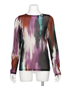 WATER COLOR SHEER PULLOVER