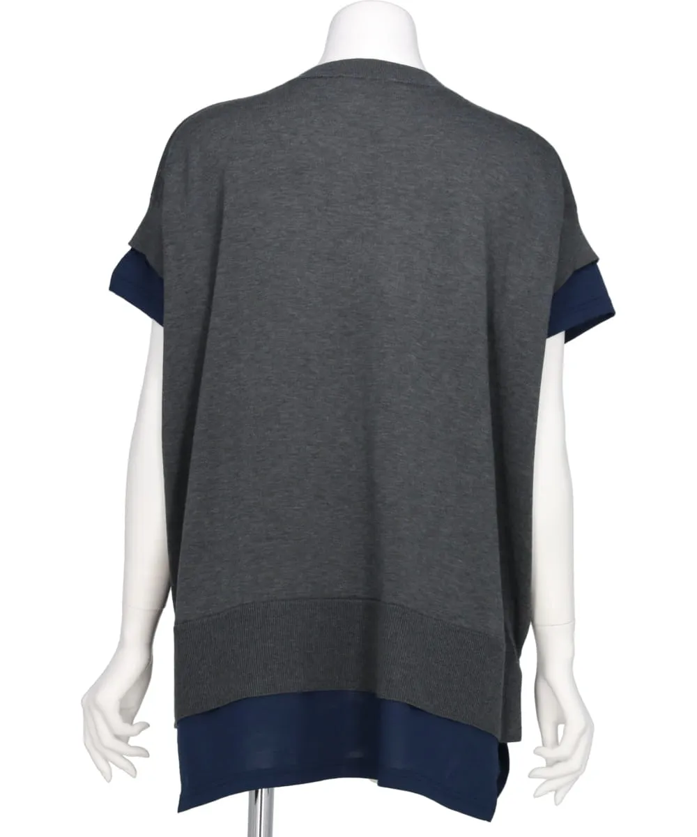 COOL POTTER KNIT LAYERED PULLOVER