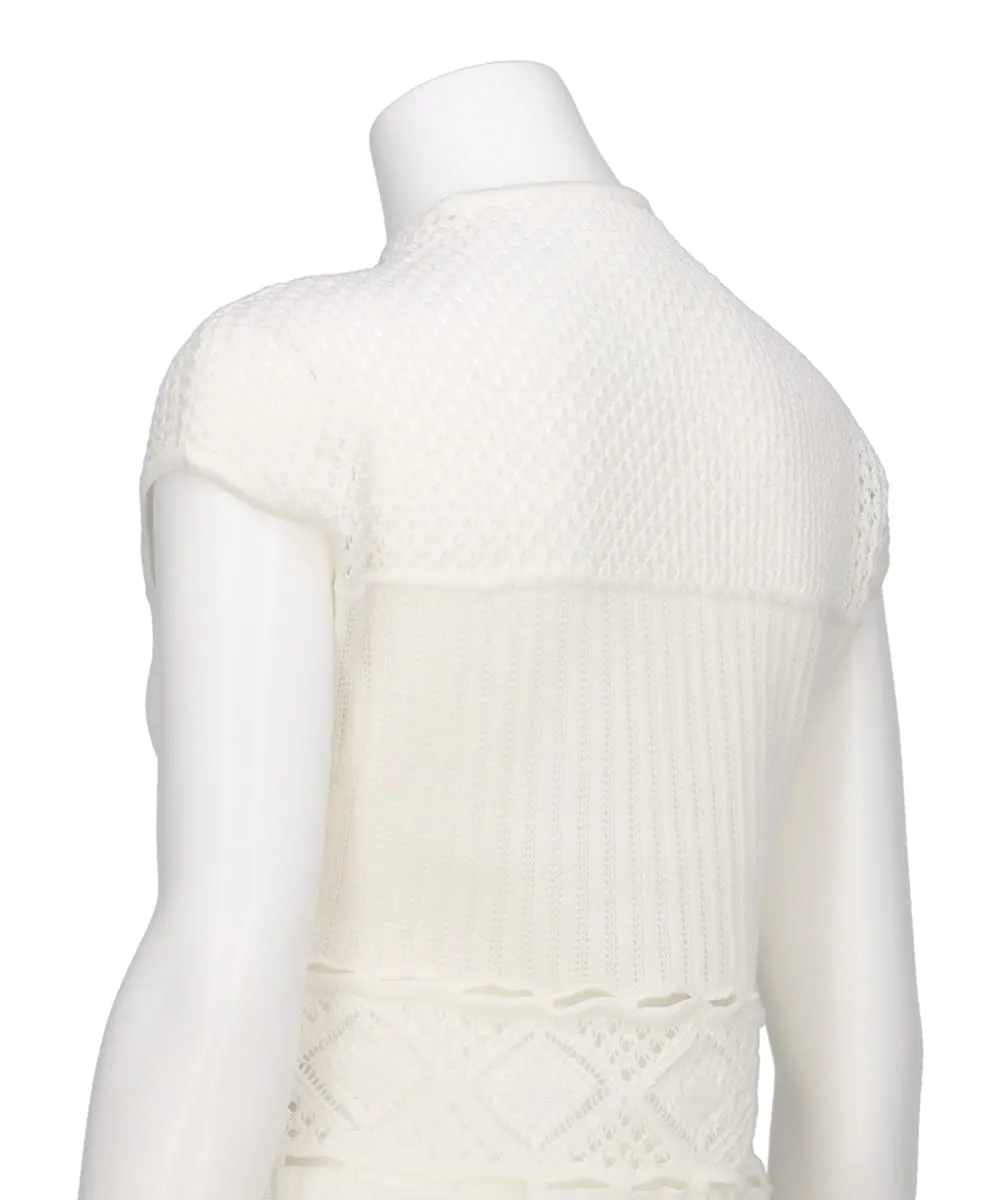 COTTON LACE SLEEVELESS KNITTED TOP