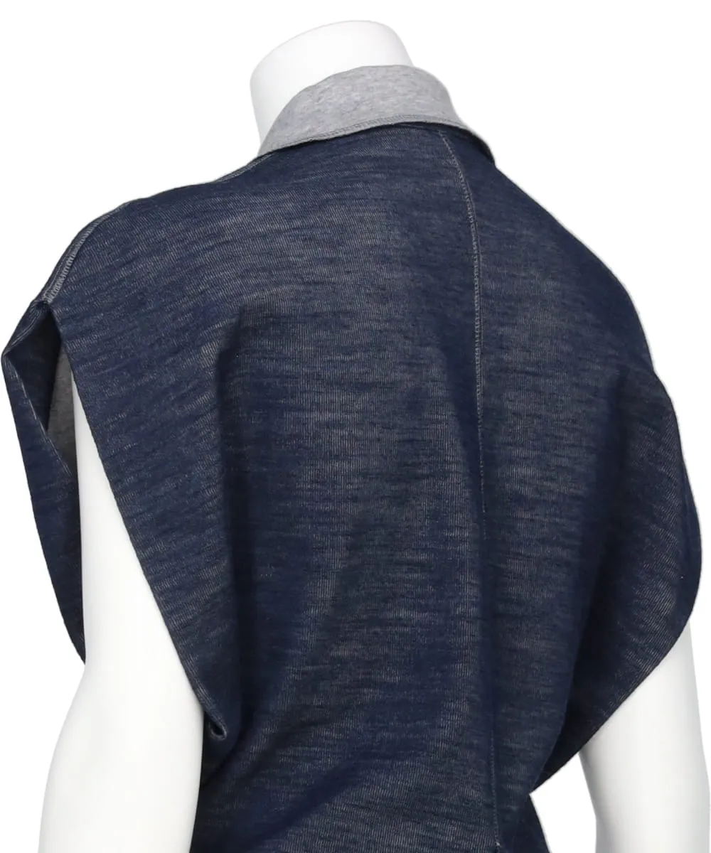 WOOL REVERSIBLE-JERSEY TOP