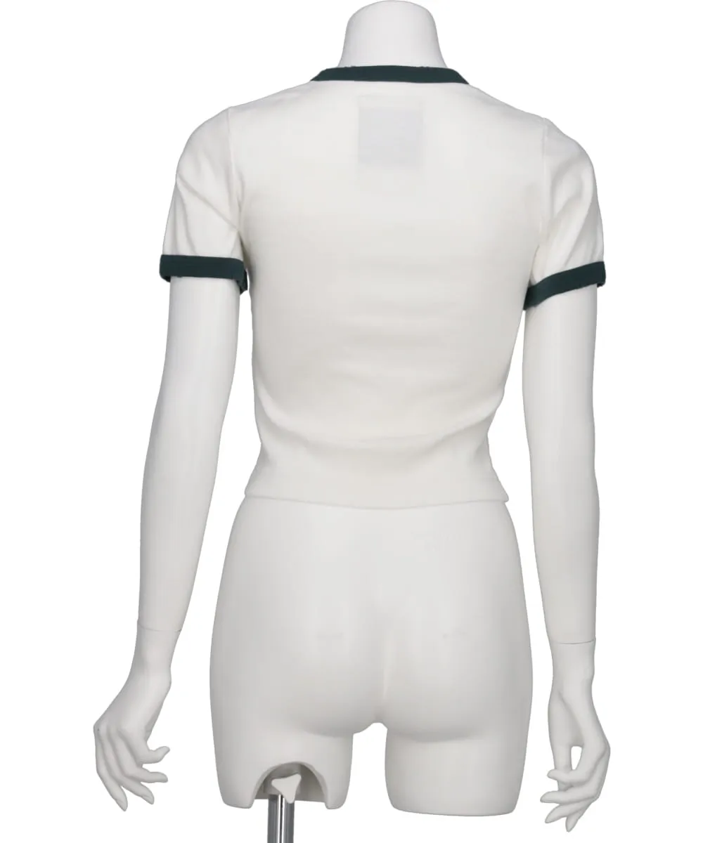 LEON EMBROIDERY RINGER MINI T-SHIRT