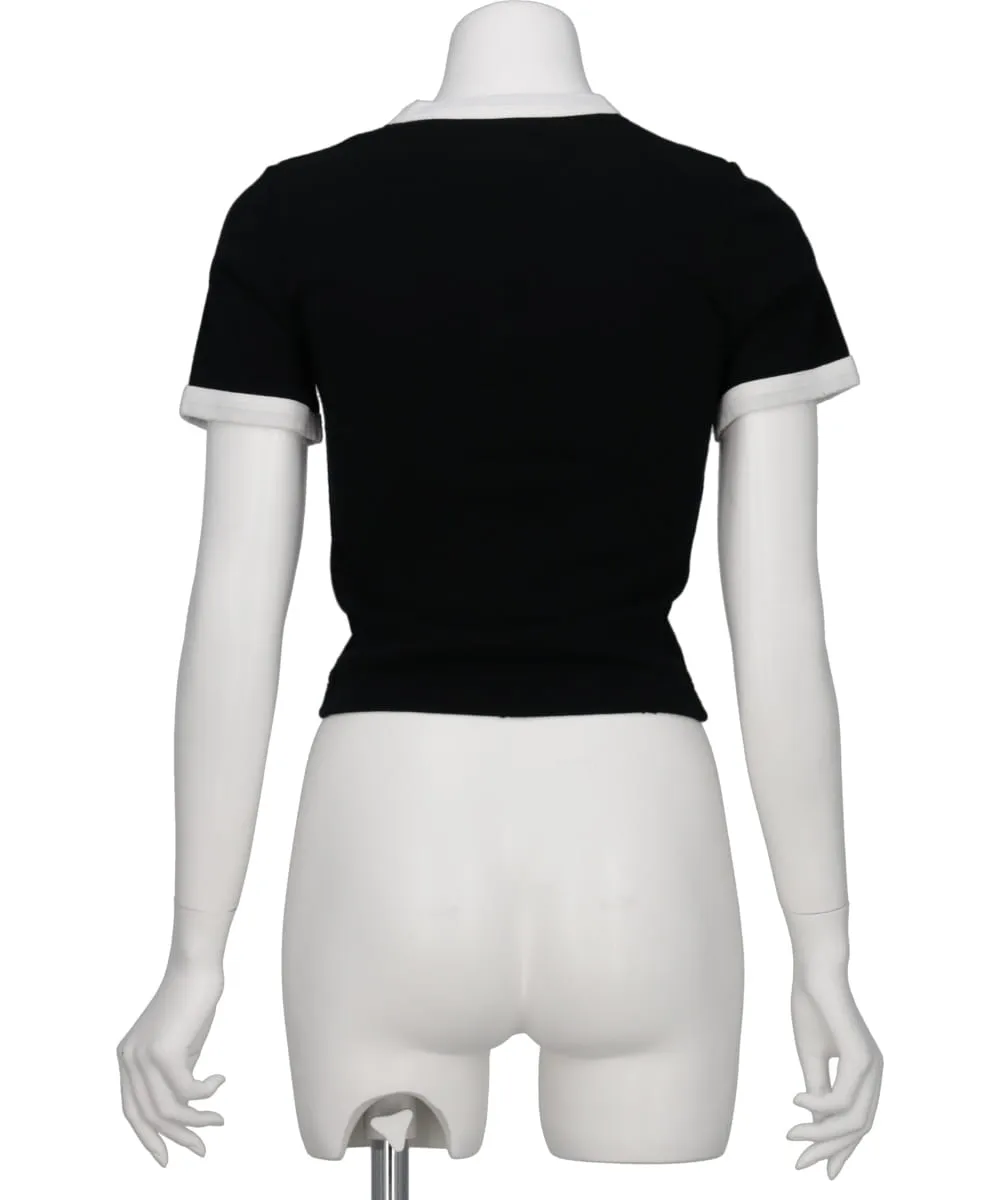 LEON EMBROIDERY RINGER MINI T-SHIRT