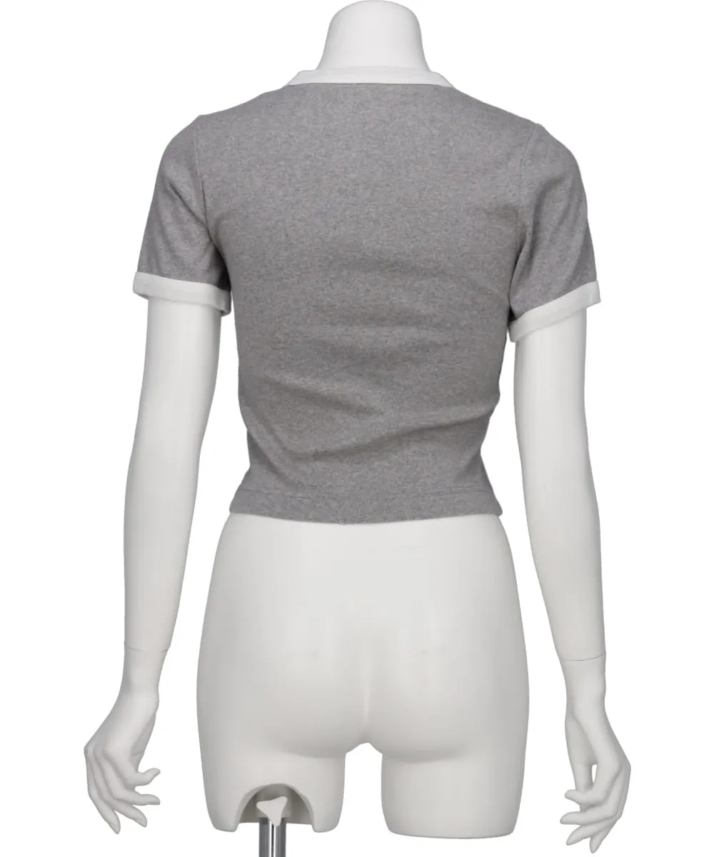 LEON EMBROIDERY RINGER MINI T-SHIRT