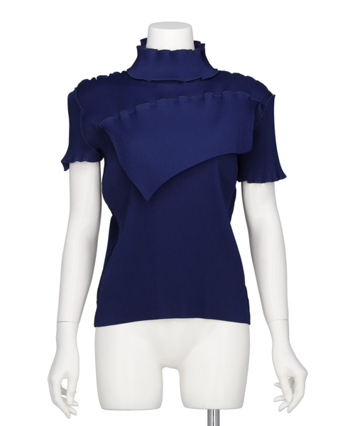 SHORT SLEEVE TOP HIGH NECK TYPE