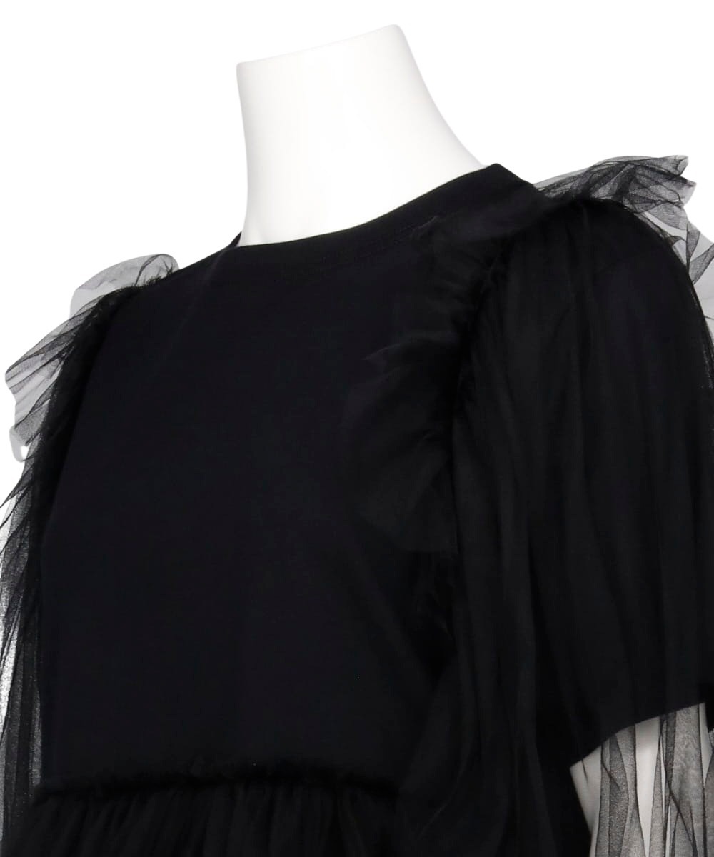 選ぶなら 2023SS VIVIANO ASYMMETRIC TULLE TOP シャツ/ブラウス(七分