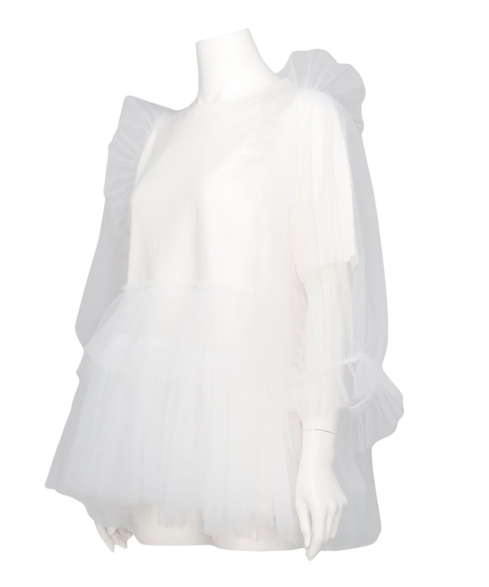 MIDWEST EXCLUSIVE TULLE LAYERED PUFF SLEEVE