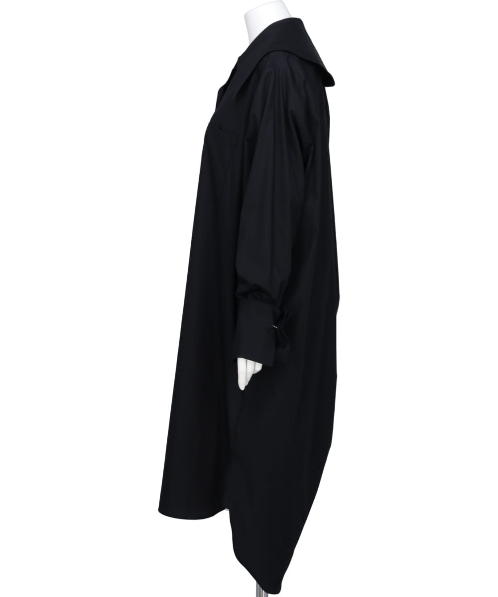 OVERSIZED GATHERED SLIT DETAIL SHIRT
