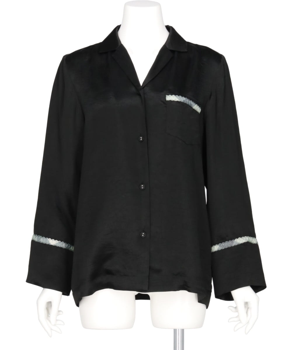 ACETATE DYED WRINKLE SATIN SHIRT