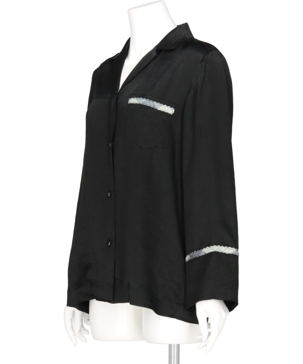 ACETATE DYED WRINKLE SATIN SHIRT