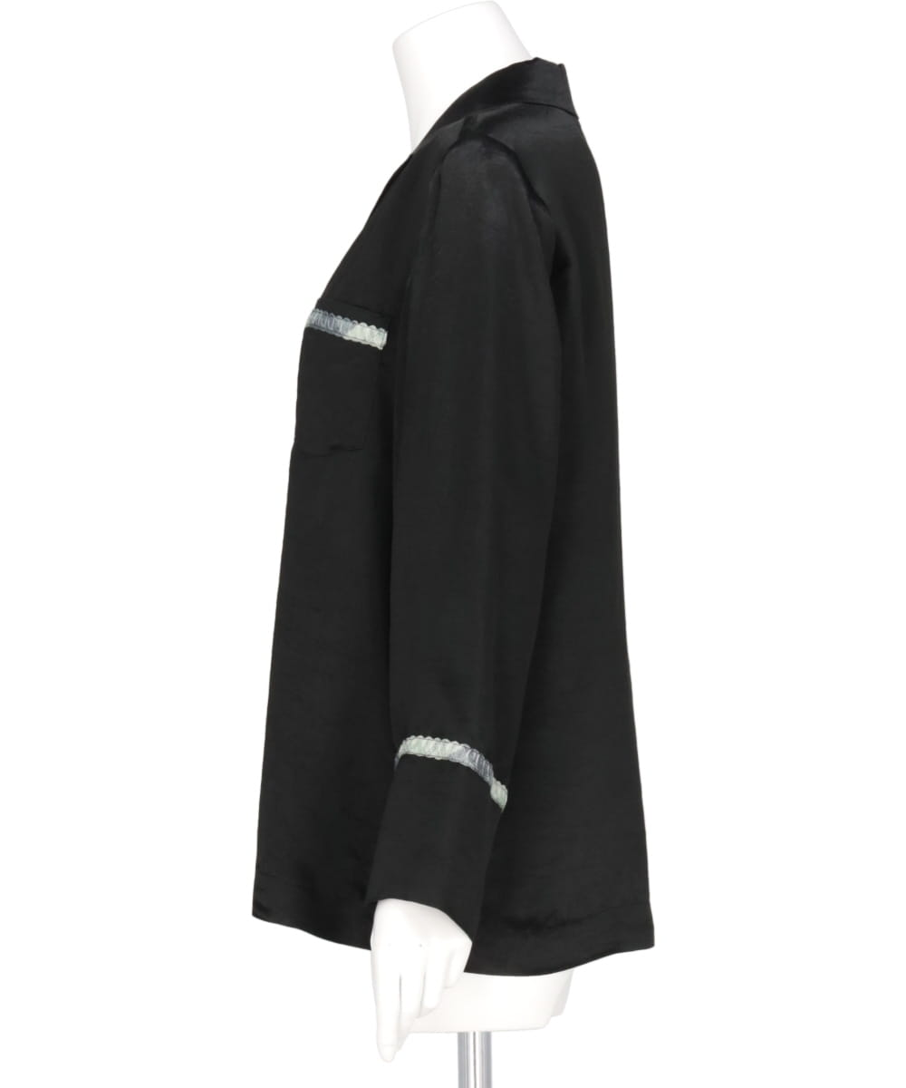 ACETATE DYED WRINKLE SATIN SHIRT