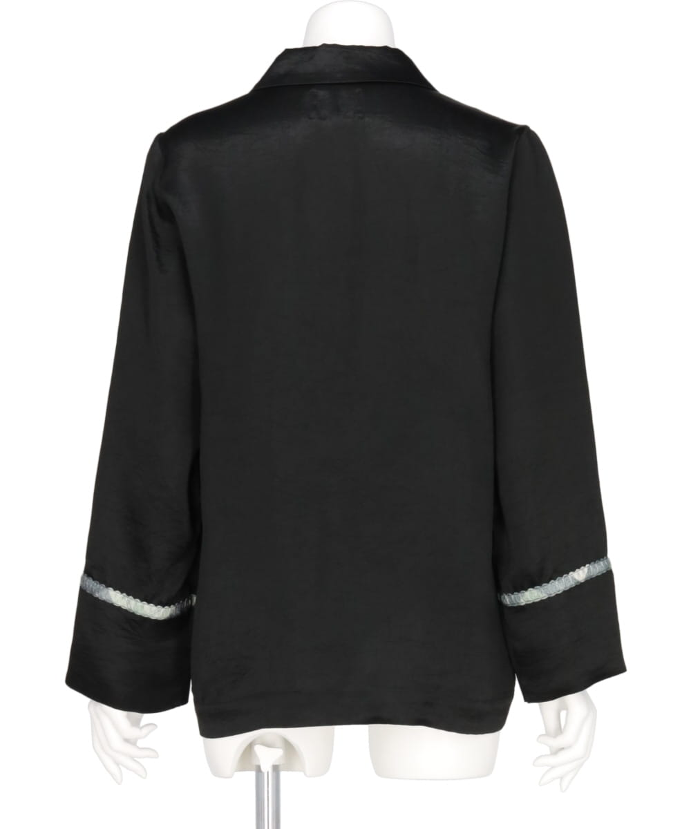 ACETATE DYED WRINKLE SATIN SHIRT
