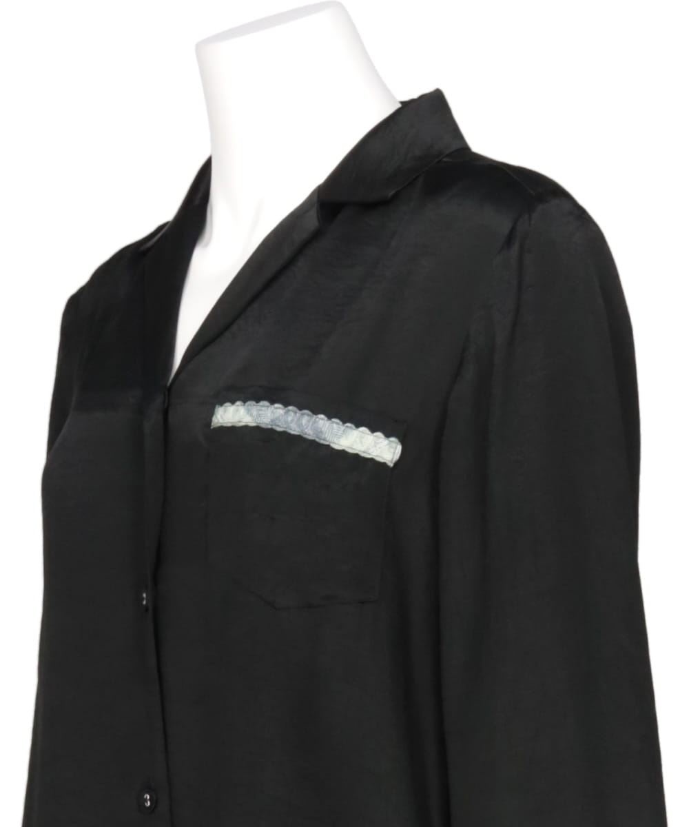 ACETATE DYED WRINKLE SATIN SHIRT
