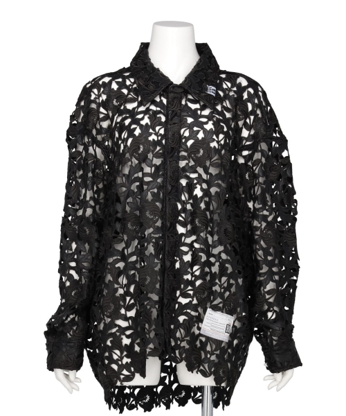 FAKE LEATHER LACE SHIRTS