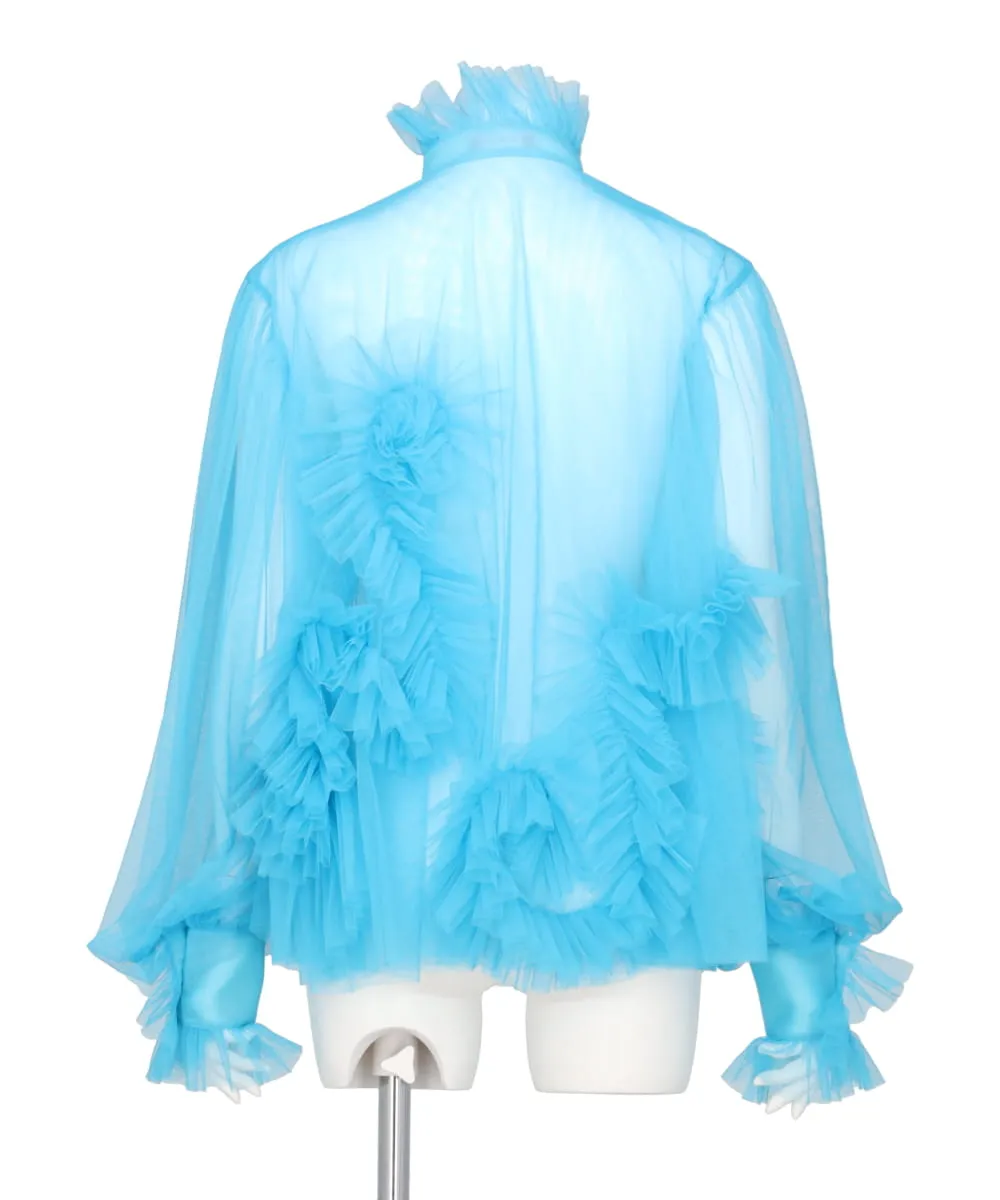 RUFFLE TULLE SHIRT