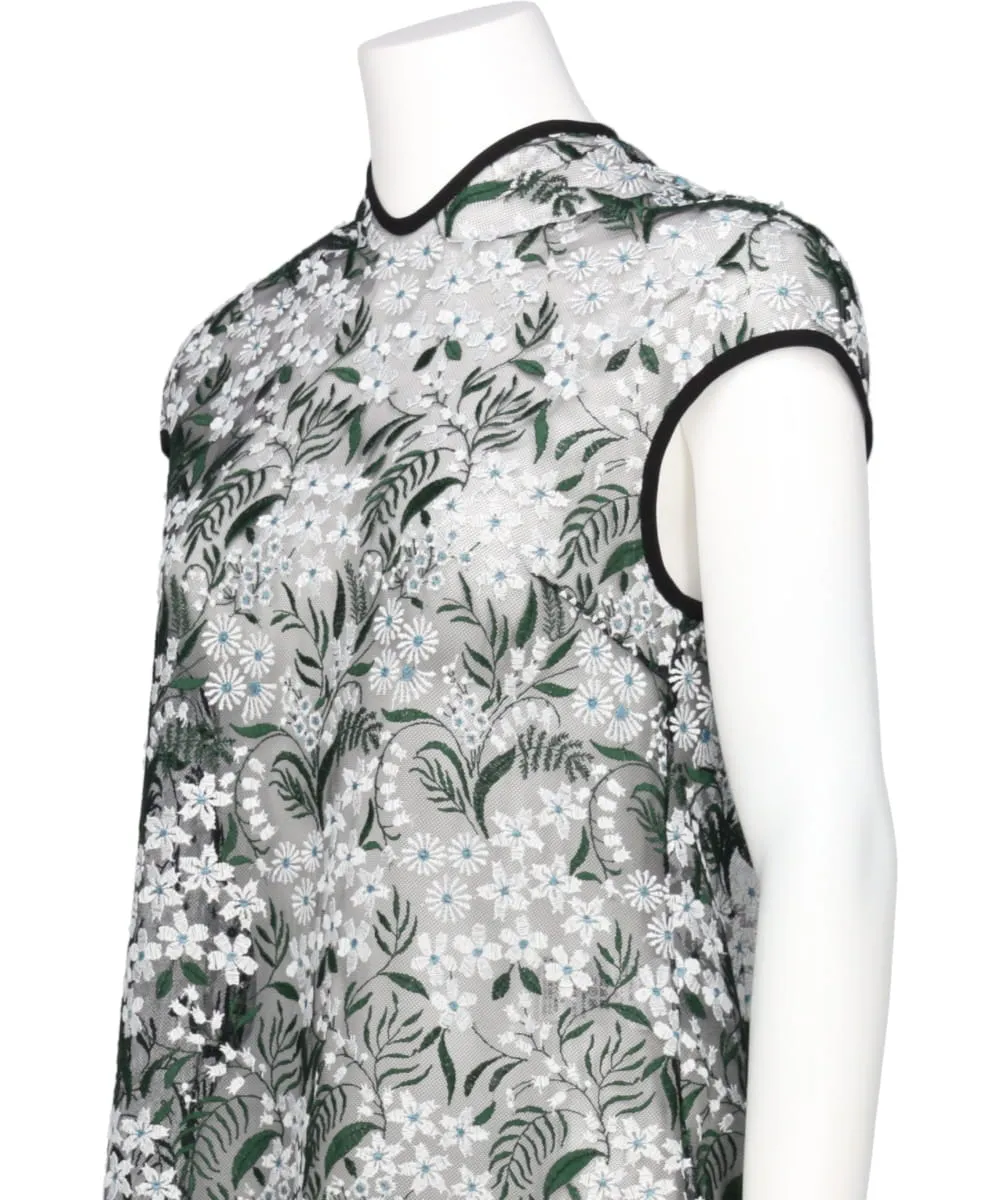 FLORAL LACE FRENCH SLEEVE TOP