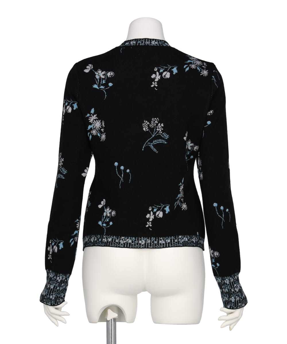 FLORAL JACQUARED KNITTED TOP