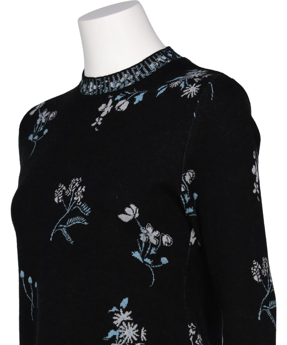 FLORAL JACQUARED KNITTED TOP