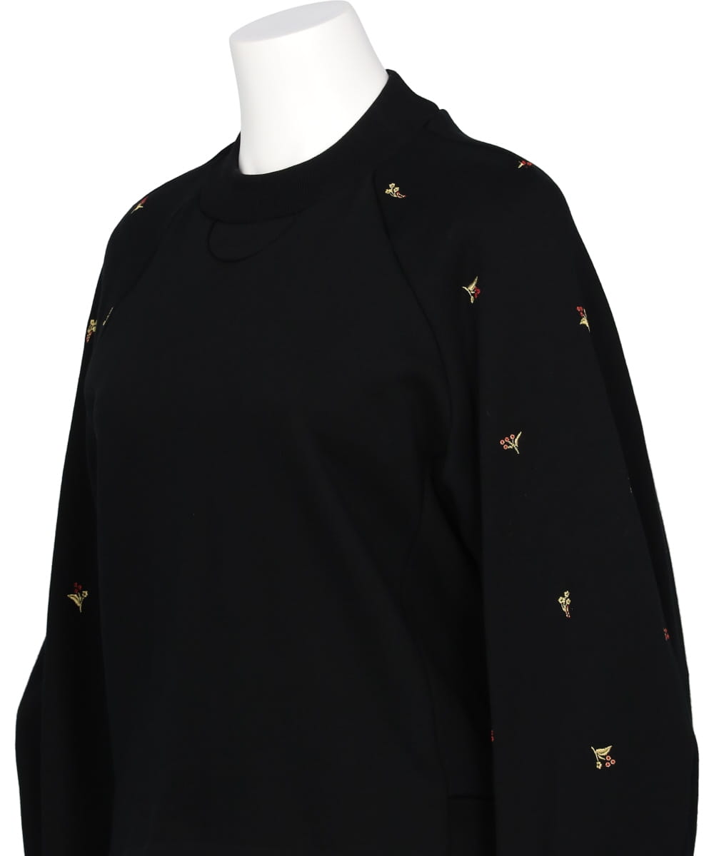FLORAL MOTIF EMBROIDERED SWEATSHIRTS