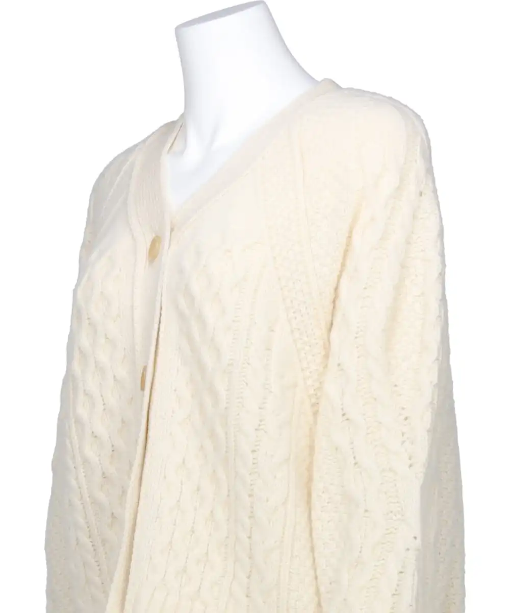 ARAN DIAMONDE SHAPED SLEEVE CARDIGAN