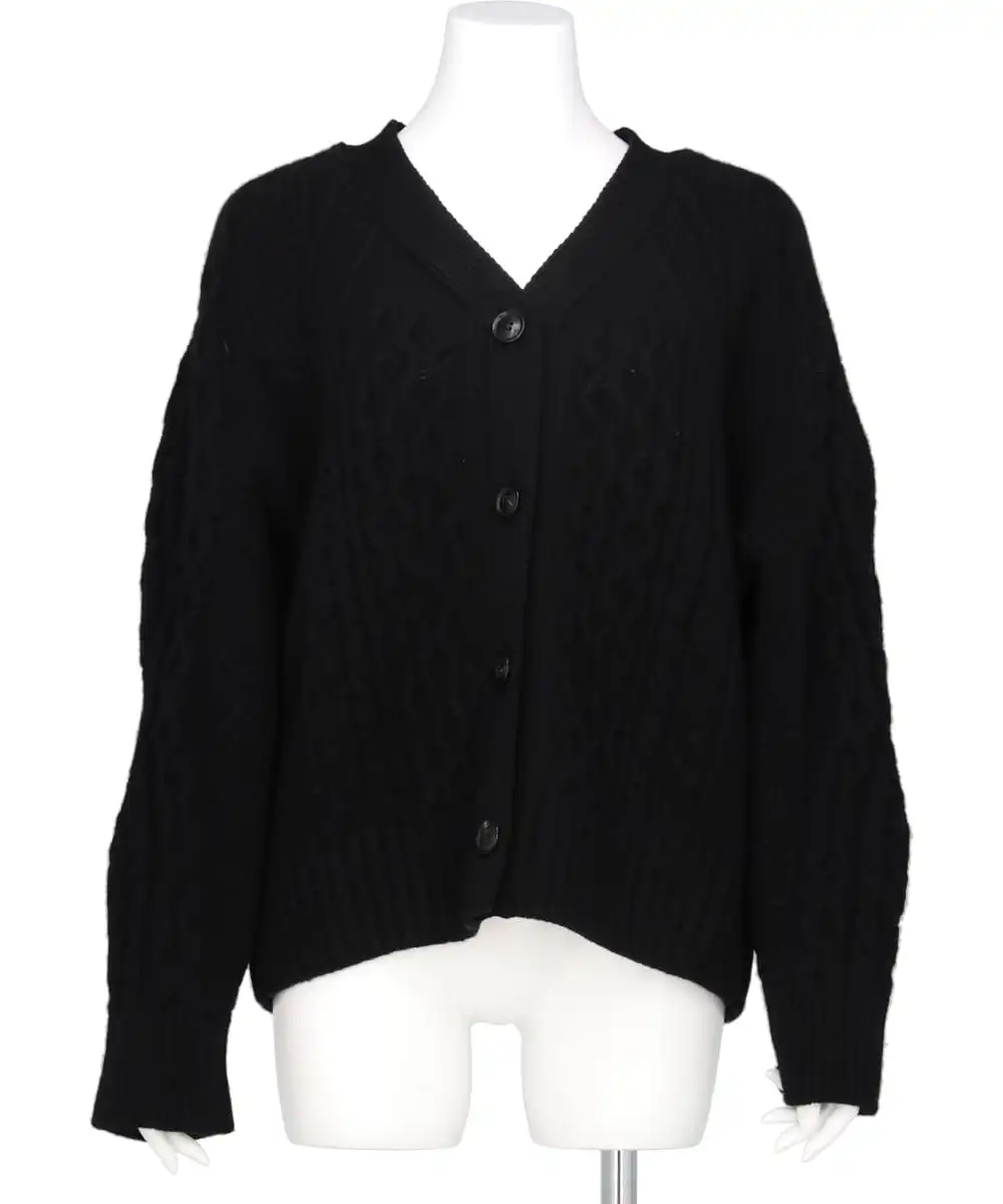 ARAN DIAMONDE SHAPED SLEEVE CARDIGAN