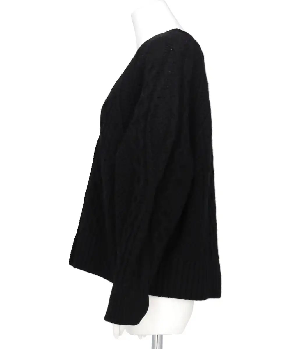 ARAN DIAMONDE SHAPED SLEEVE CARDIGAN