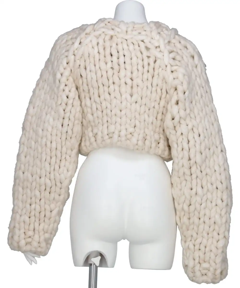 CHUNKY KNIT SHORT CARDIGAN