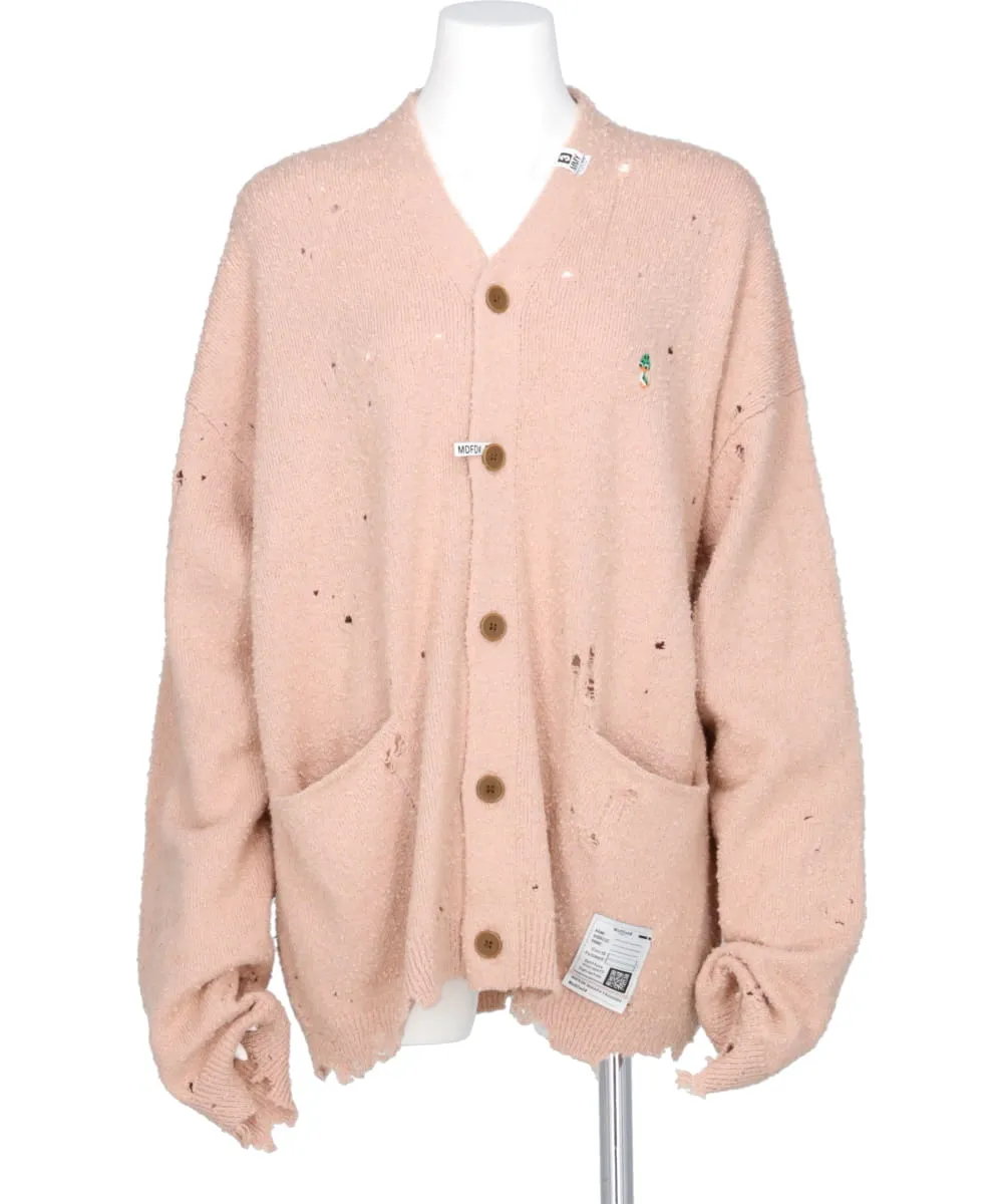 DISTRSSED KNIT CARDIGAN