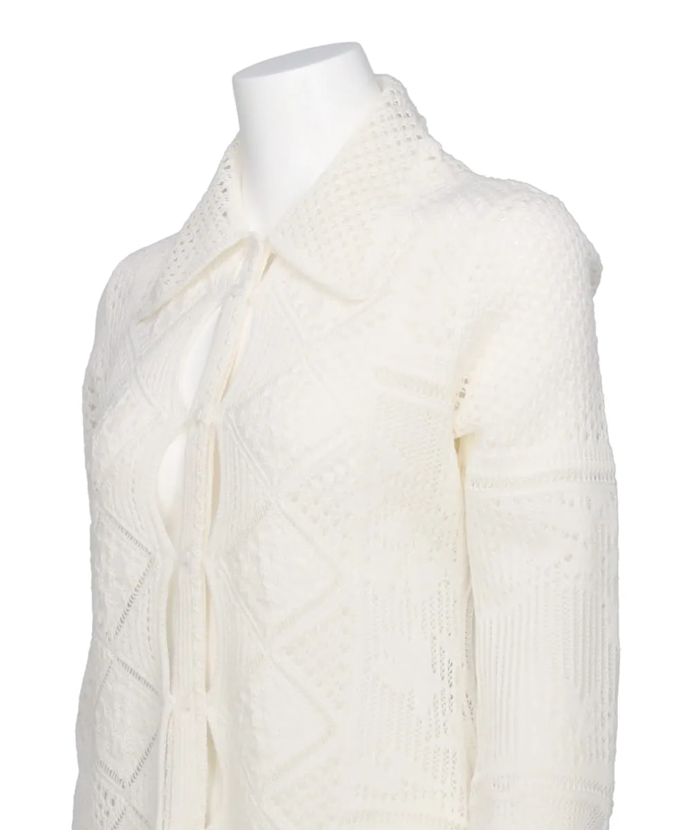 COTTON LACE KNITTED CARDIGAN
