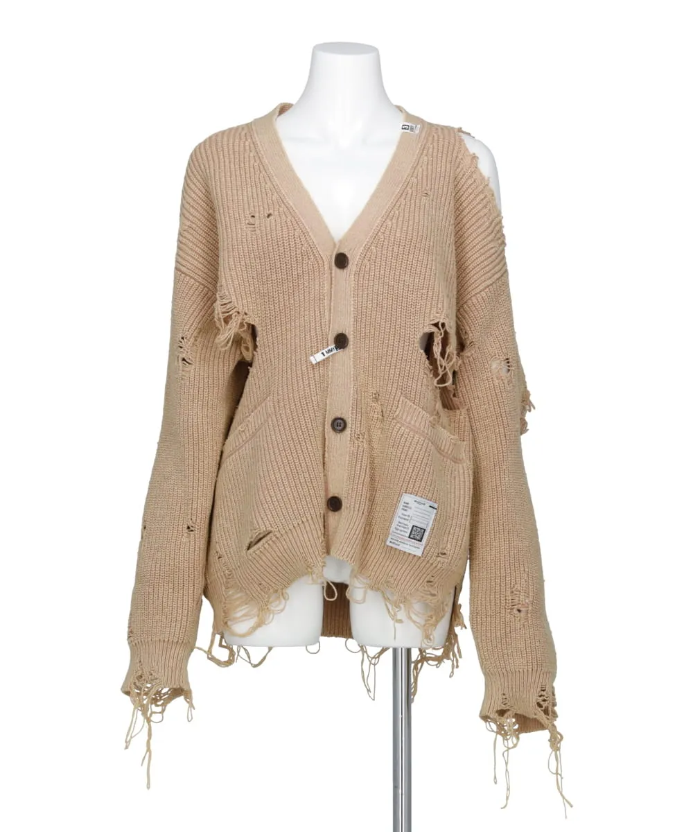 BLEACHED KNIT CARDIGAN