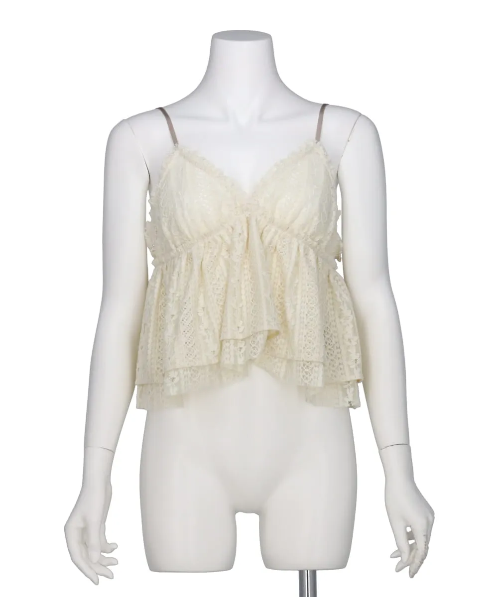 SHEER LACE CAMI TOPS