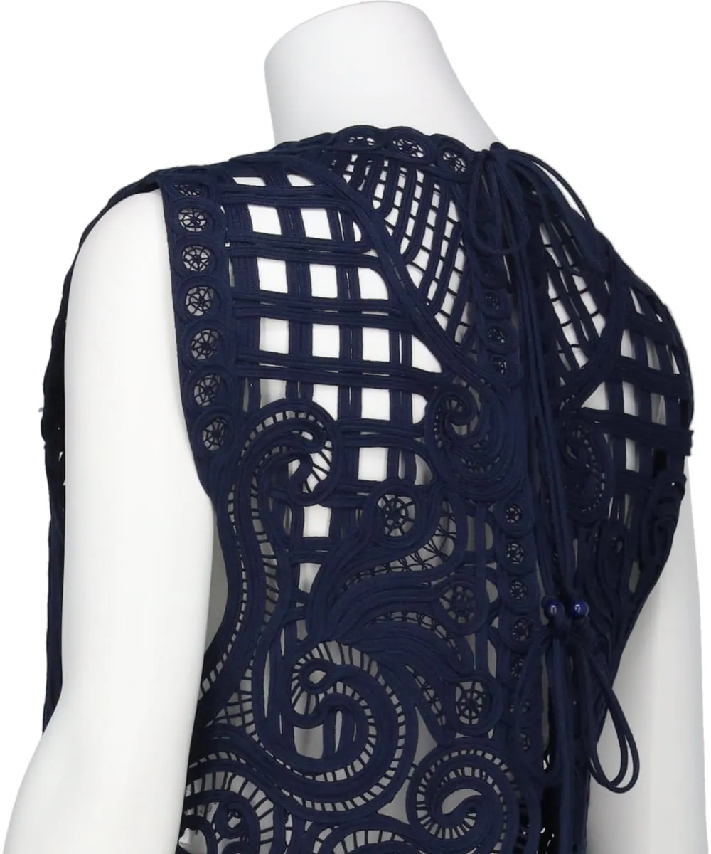 CORD EMBROIDERY VEST