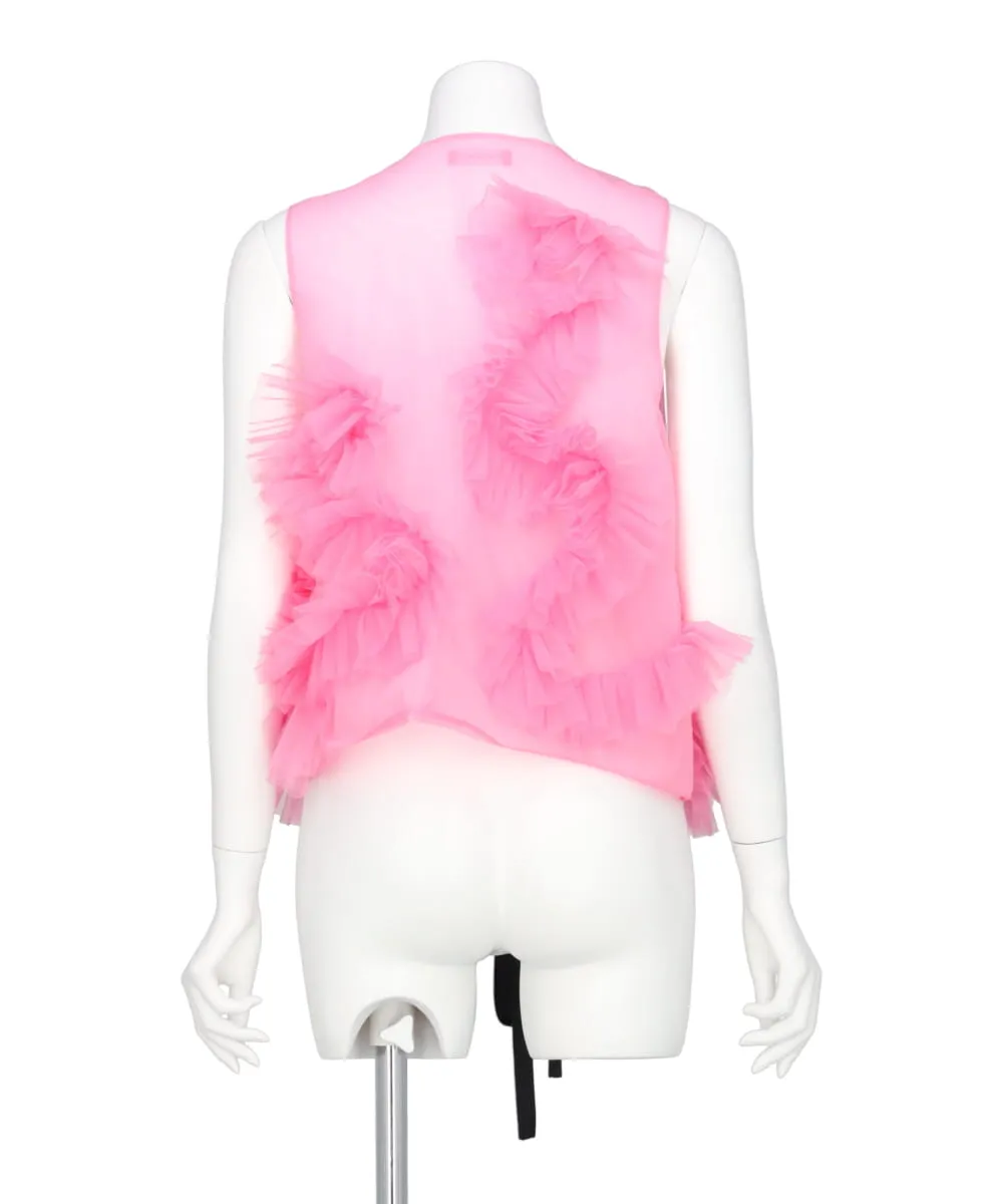 RUFFLE TULLE VEST