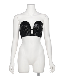 FAUX-LEATHER BRA
