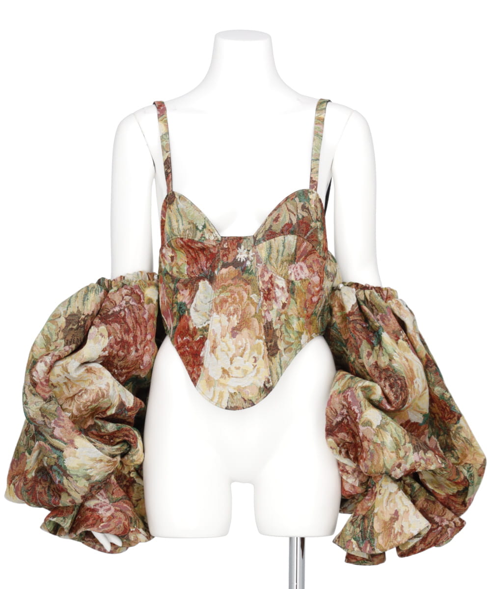 PUFF SLEEVE BRA CORSET
