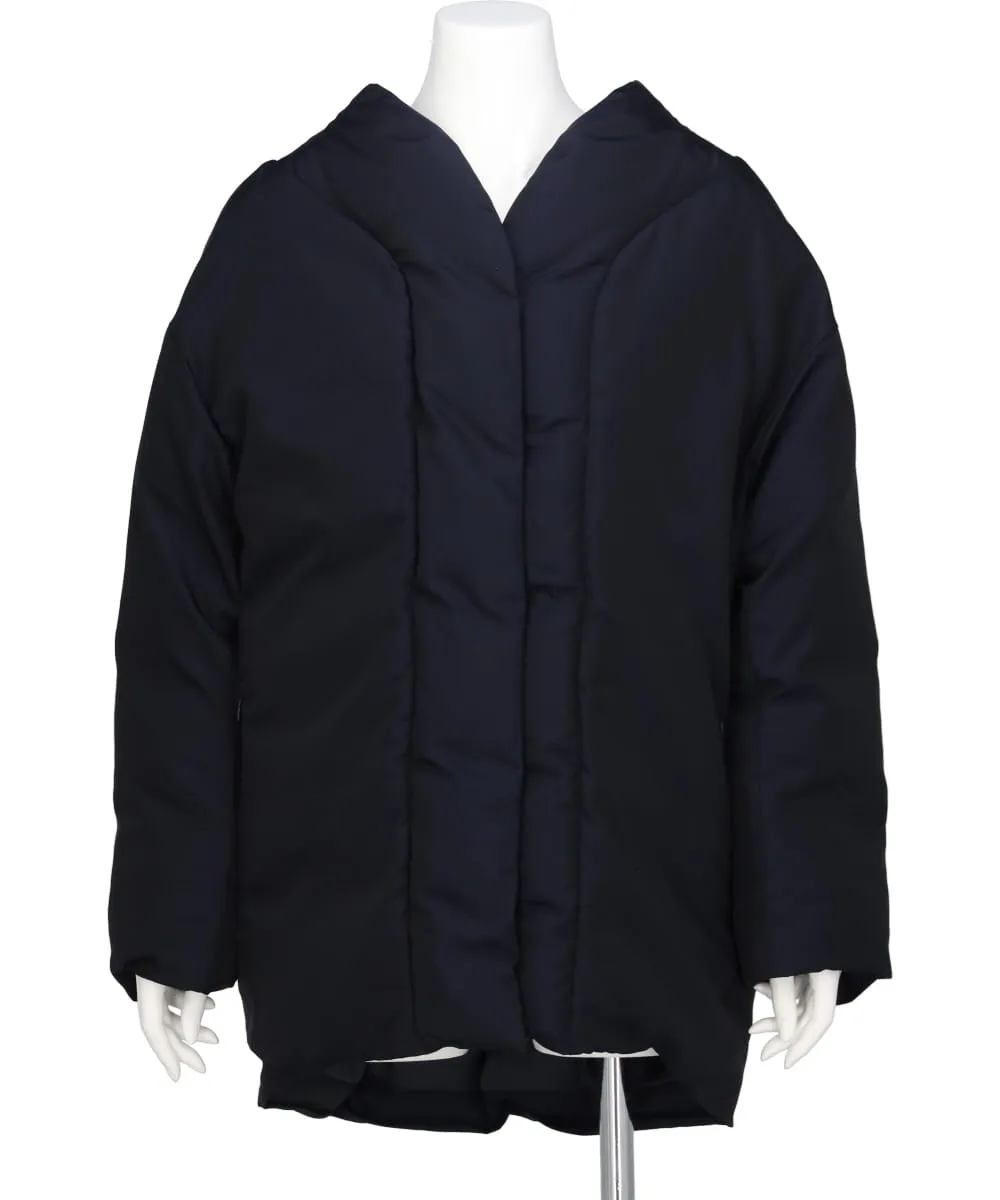 SILK NYLON ROUNDED DOWN JACKET