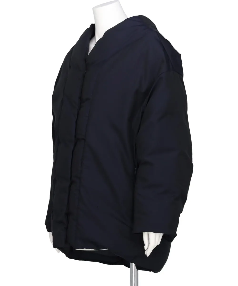 SILK NYLON ROUNDED DOWN JACKET