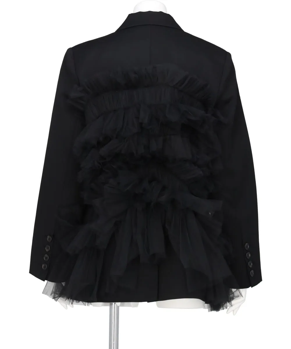 GATHERED TULLE BLAZER