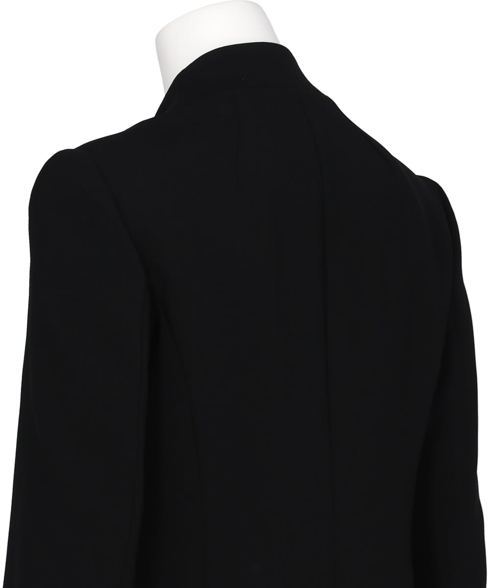 COLLARLESS DOUBLE BREASTED SUIT JACKET