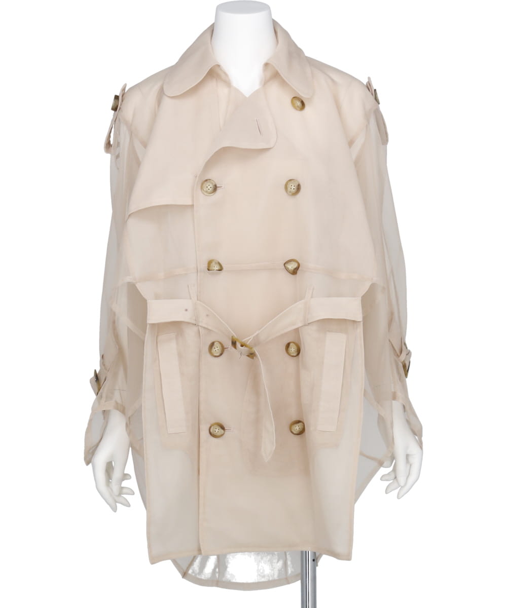 TULLE CUBE TRENCH COAT