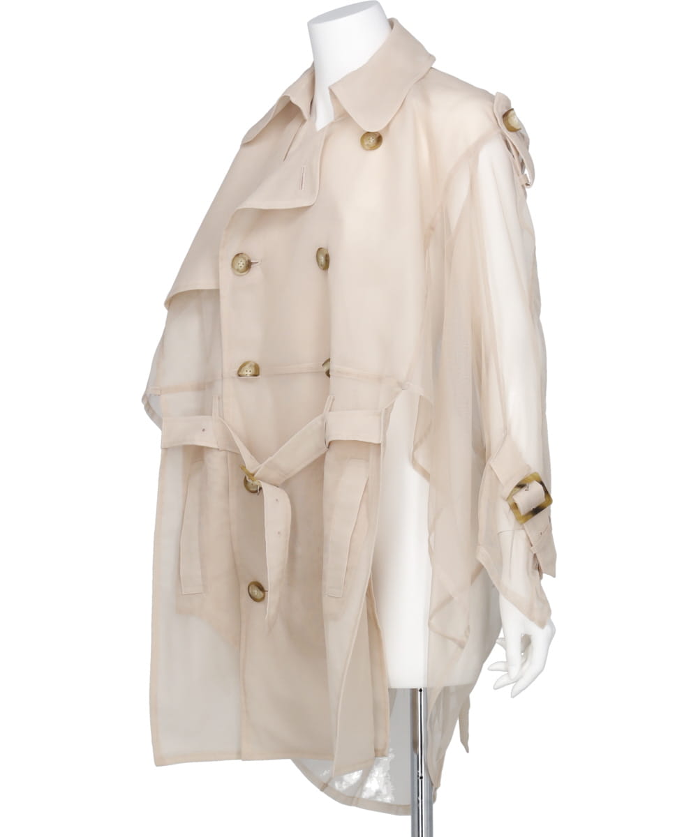 TULLE CUBE TRENCH COAT